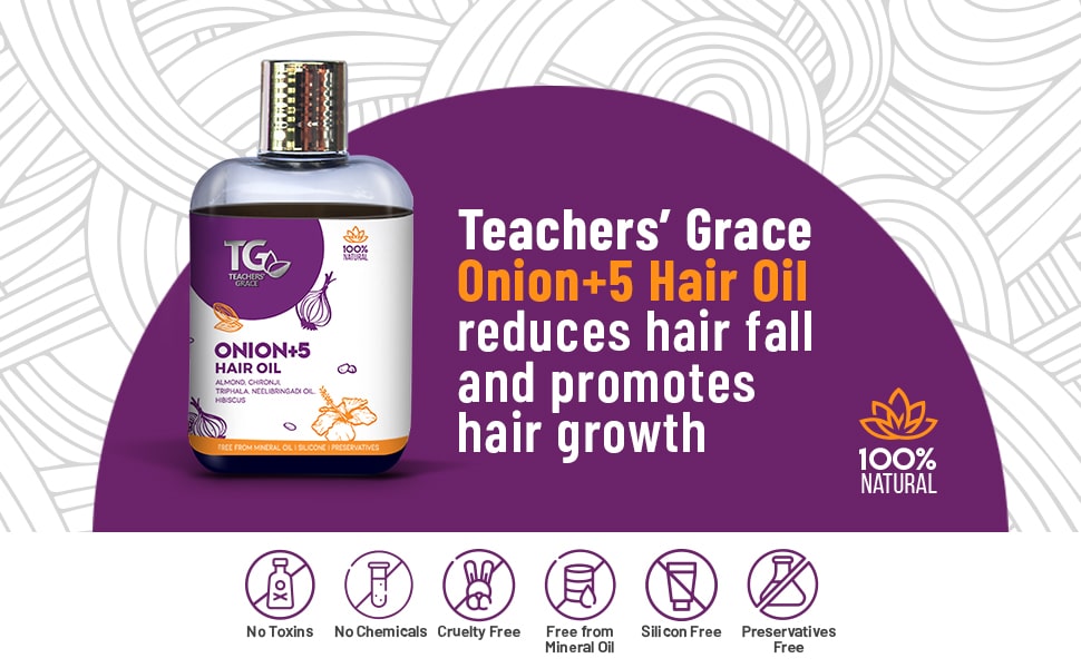 Hair Fall Control With Teachers' Grace Onion Hair Oil